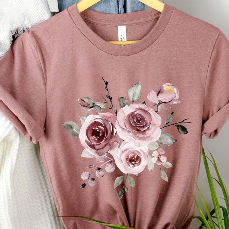 Trendy Nature Spring Rose T-Shirt