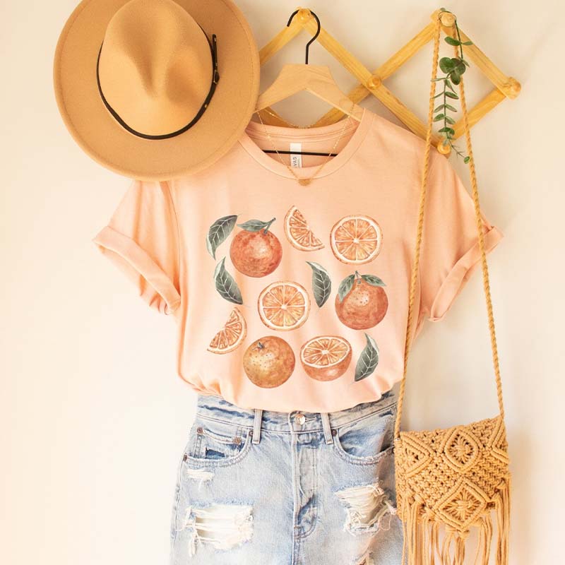 Orange Fruit Summer Aesthetic T-Shirt