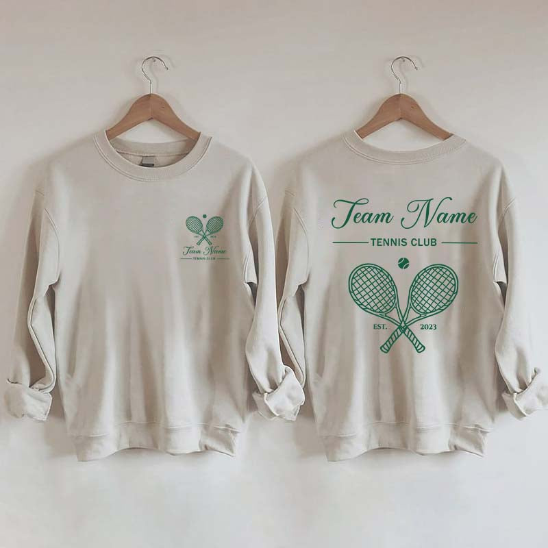 Personalized Tennis Club Matching Team Sweatshirt