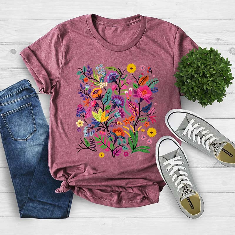 Best Friend Wild Flowers Ladies T-Shirt