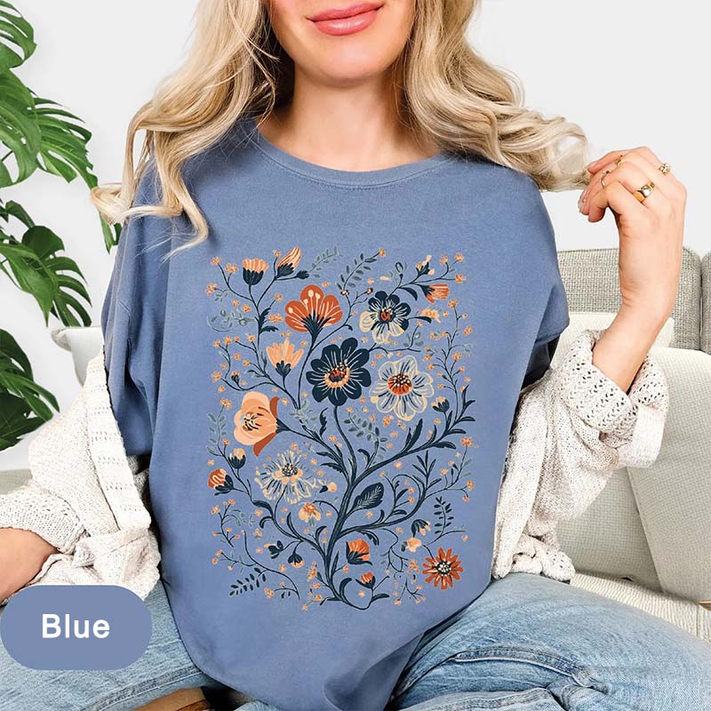 Wild Flower Aesthetic Floral Graphic T-Shirt