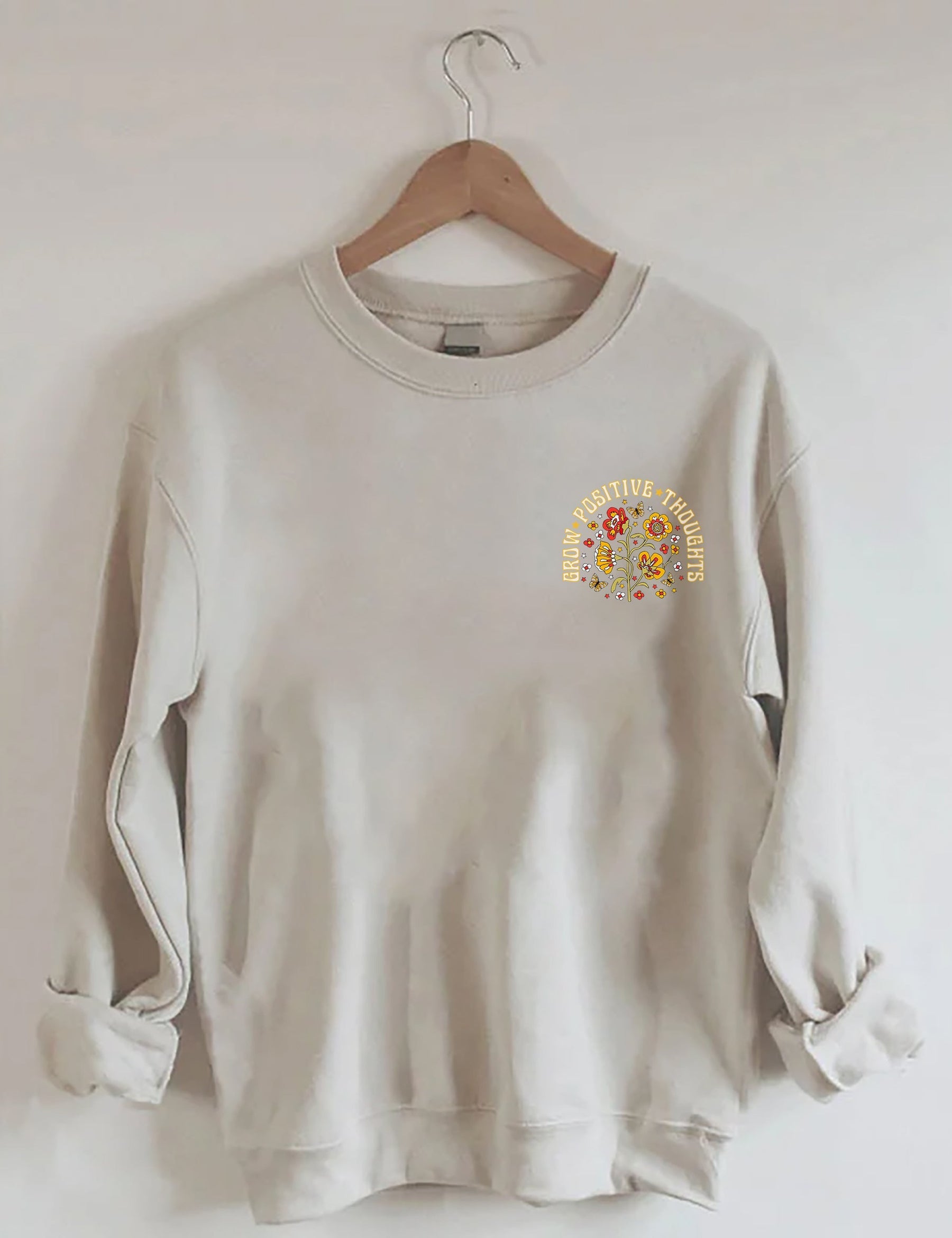Cultiver des pensées positives Vintage Wildflowers Sweatshirt