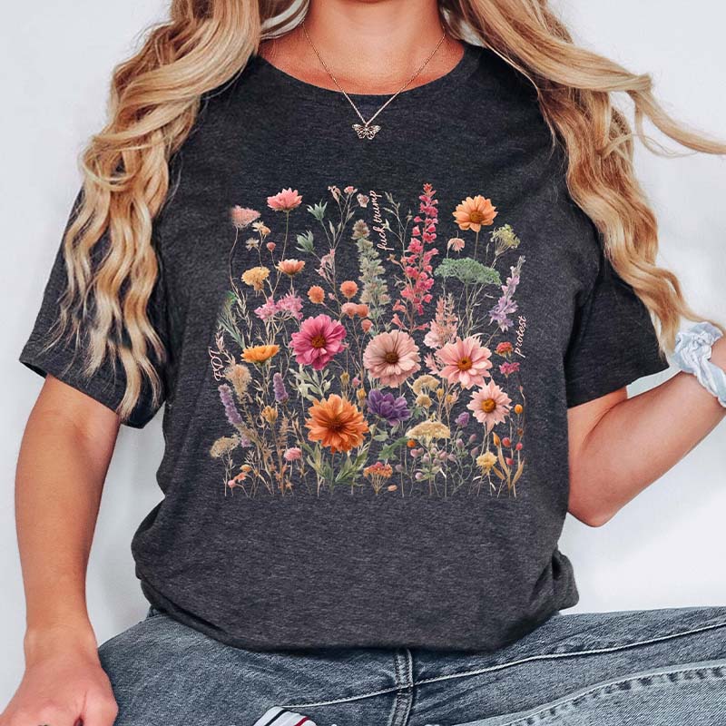 Subtle Floral Wildflowers T-Shirt