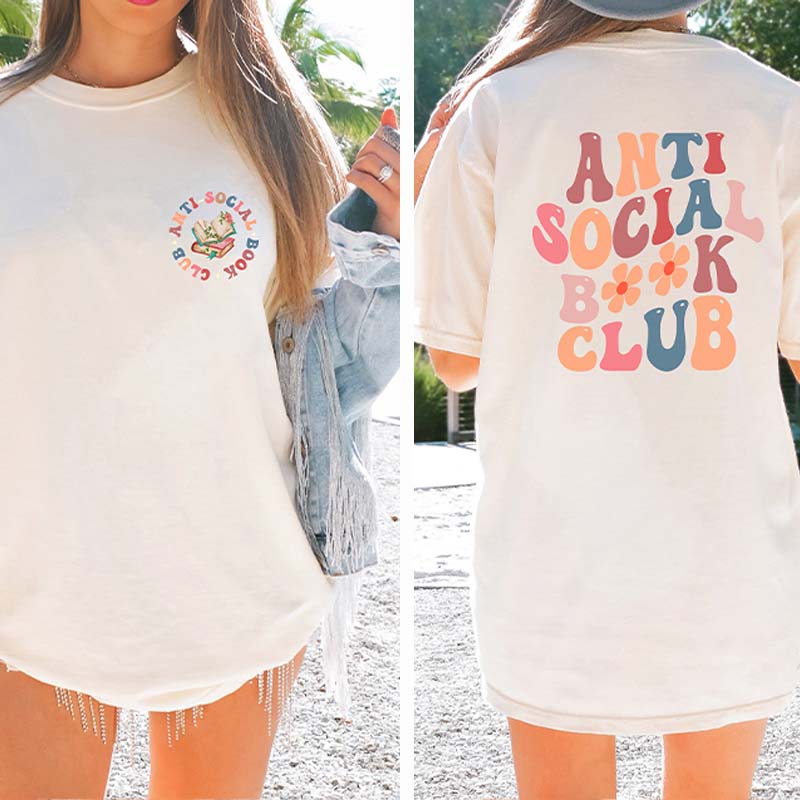 Anti Social Book Club Reading T-Shirt