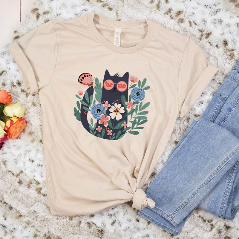 Funny Cat Plant Lover T-Shirt