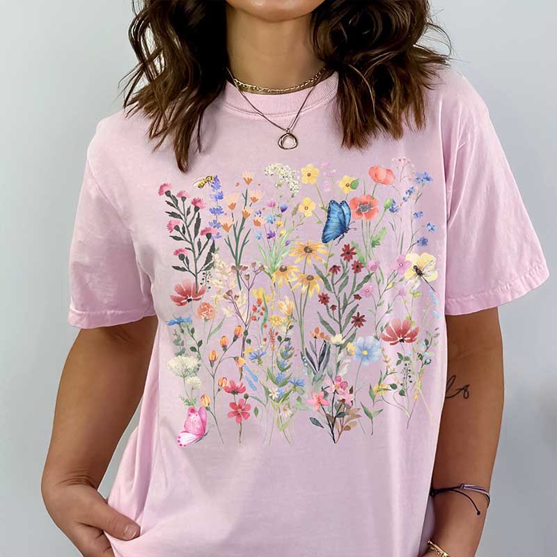 Pressed Flowers Boho Gardening Sweatshirt
