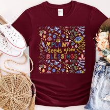 Plant Seeds Grow Floral T-Shirt