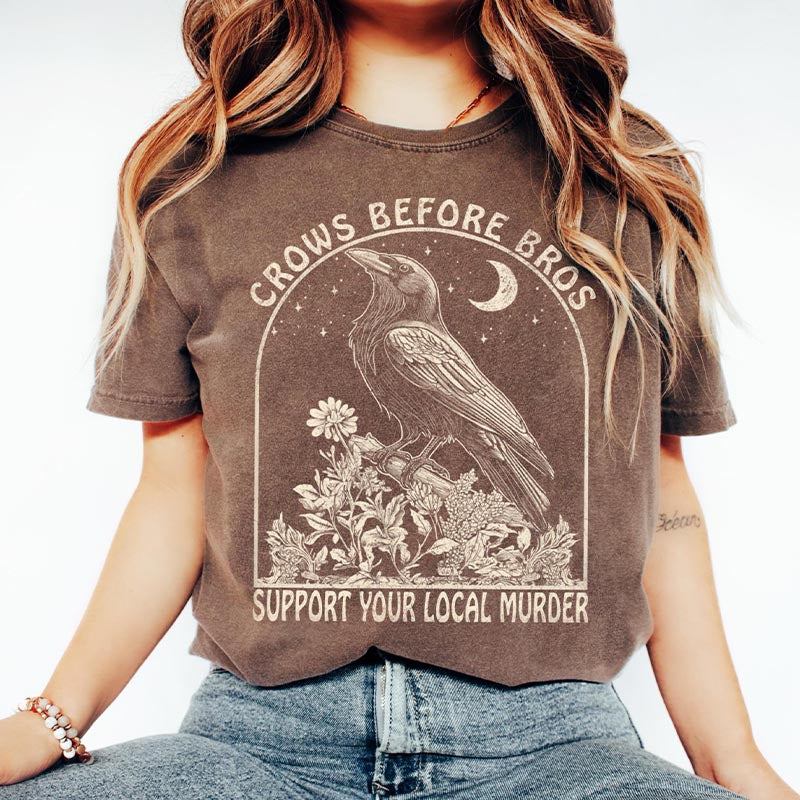 Funny Crows Before Bros Shirt, Dark Academia T-Shirt