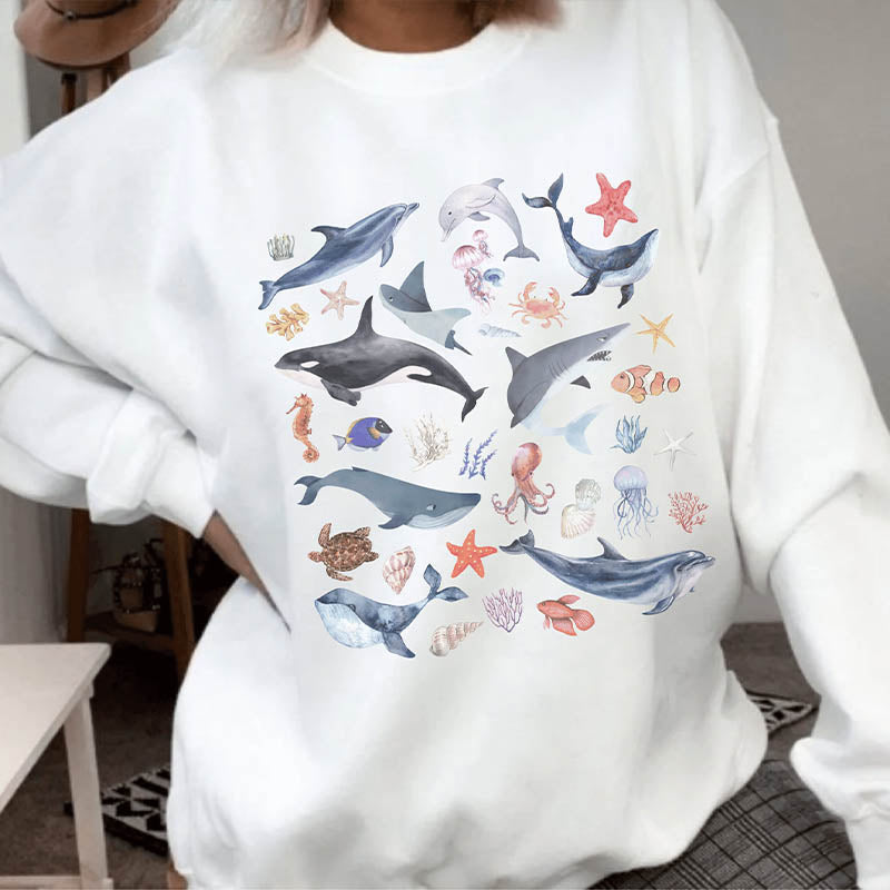 Marine Life  Dolphin Sea Animal Sweatshirt