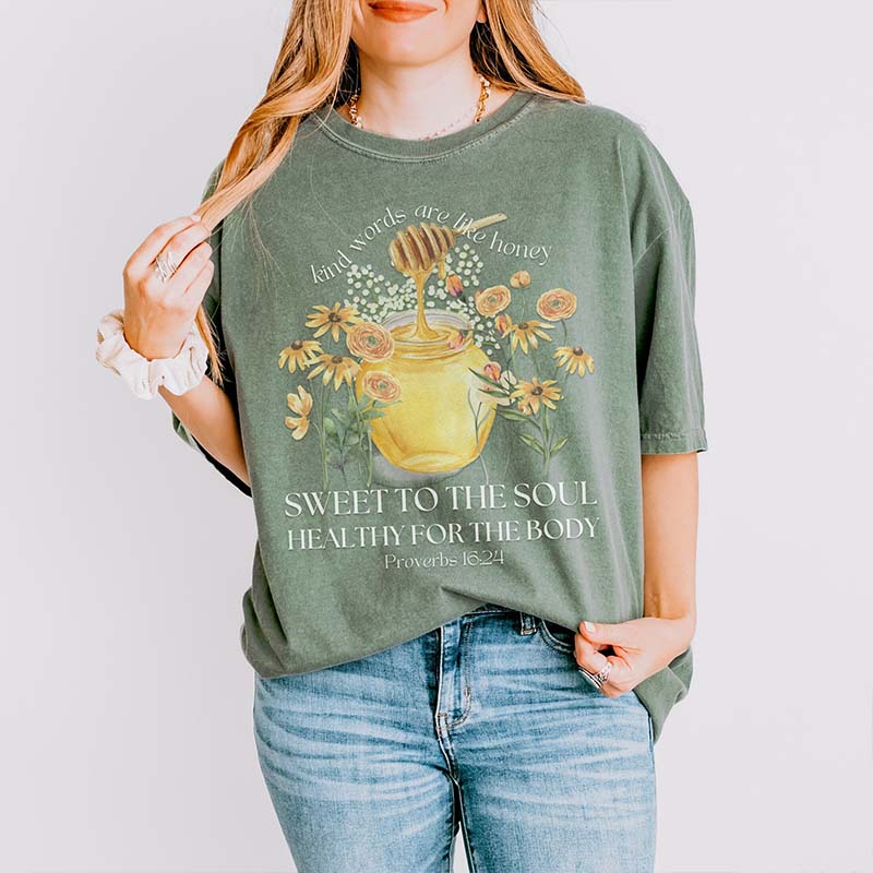 Kind Words Are Like Honey Vintage Bible Verse T-Shirt