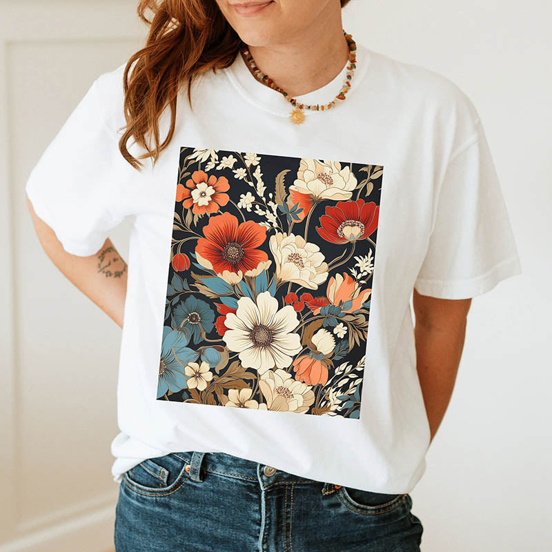 Fall Flowers Nature Hippie T-Shirt
