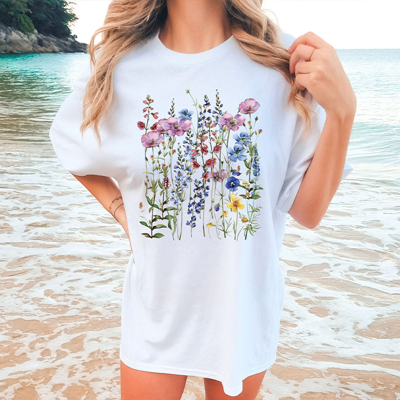 Comfort Colors Boho Flower Bouquet T-Shirt