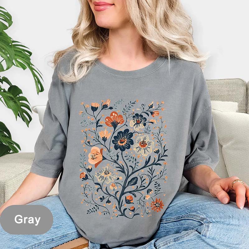 Wild Flower Aesthetic Floral Graphic T-Shirt