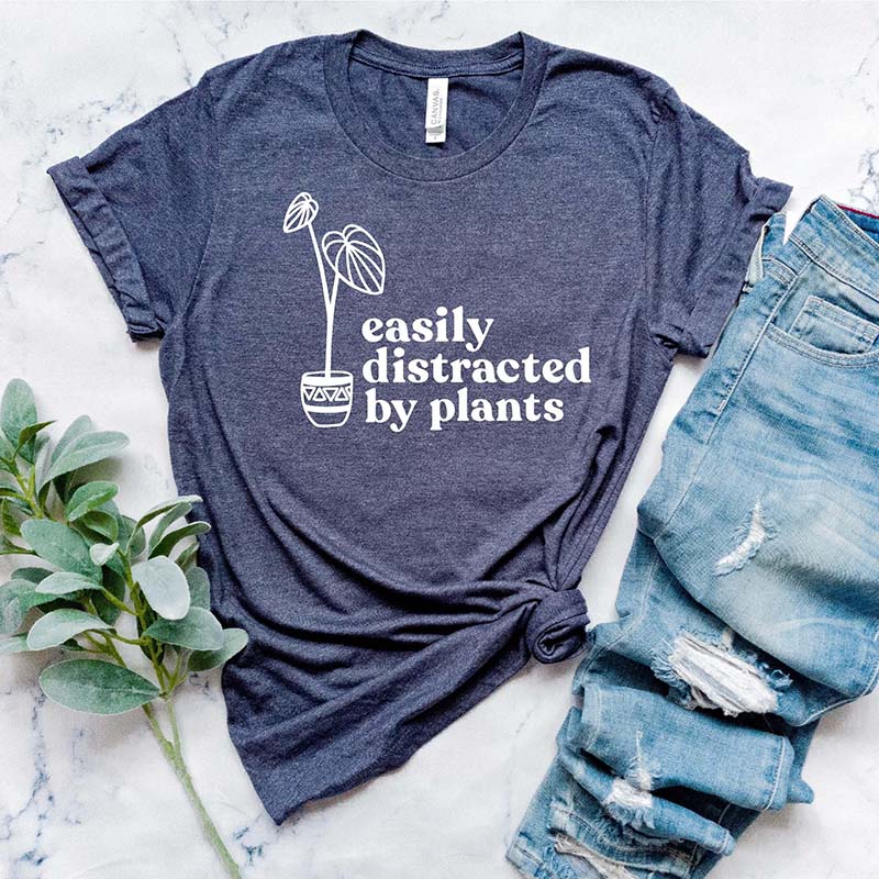 Easily Distracted By Plants Mom T-Shirt