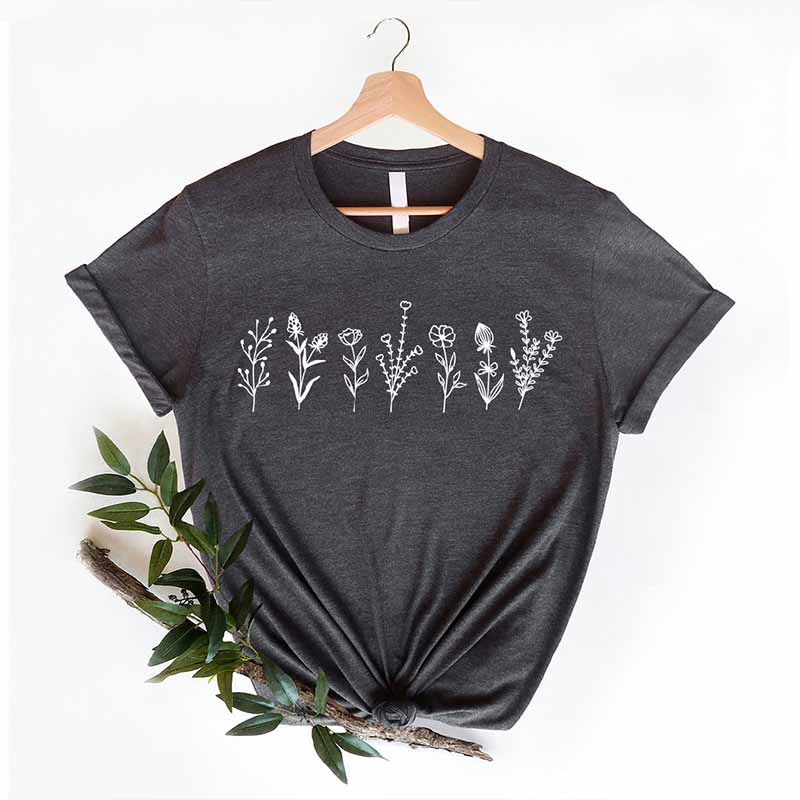 Wild Flowers Botanical  Ladies T-Shirt