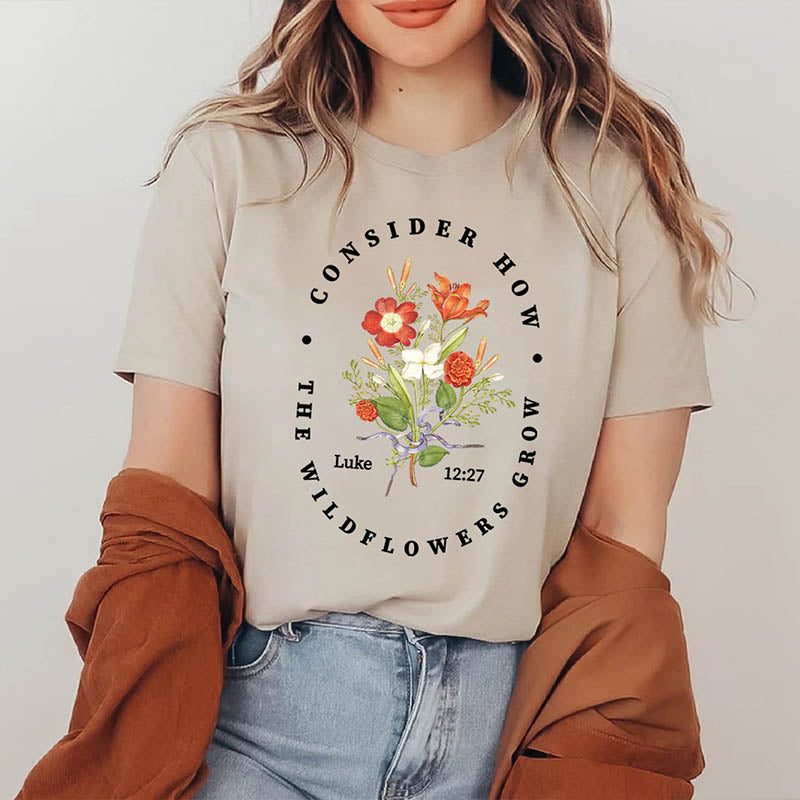 Bible Verse Wildflower Christian T-Shirt