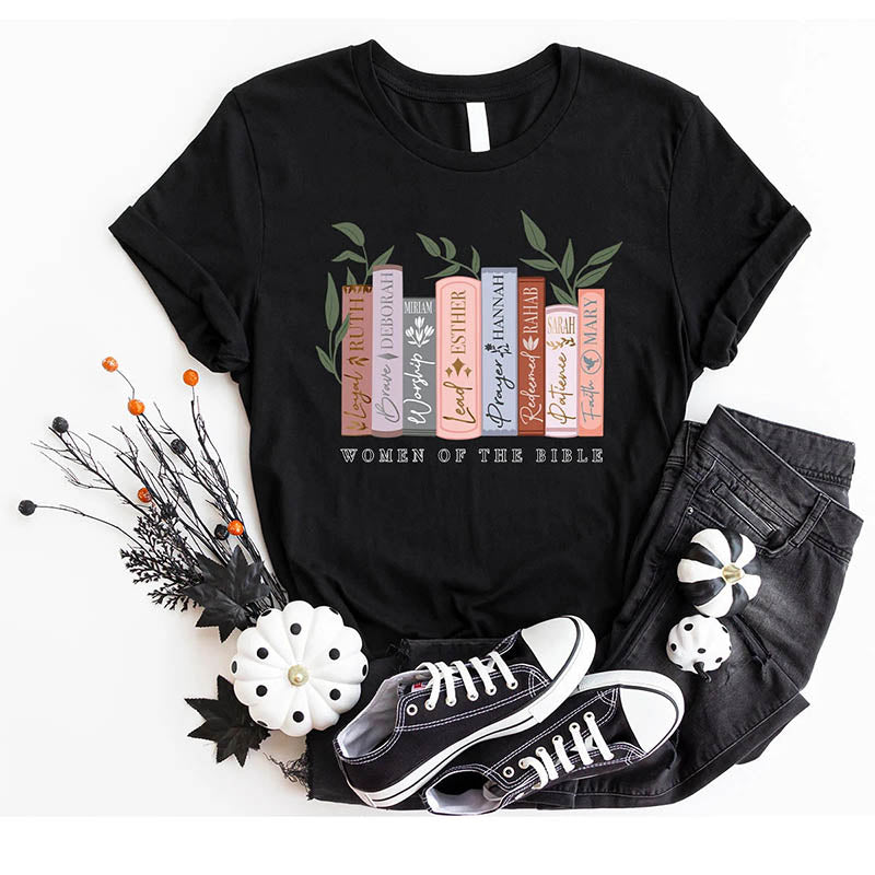 Religious Christian Floral Book T-Shirt