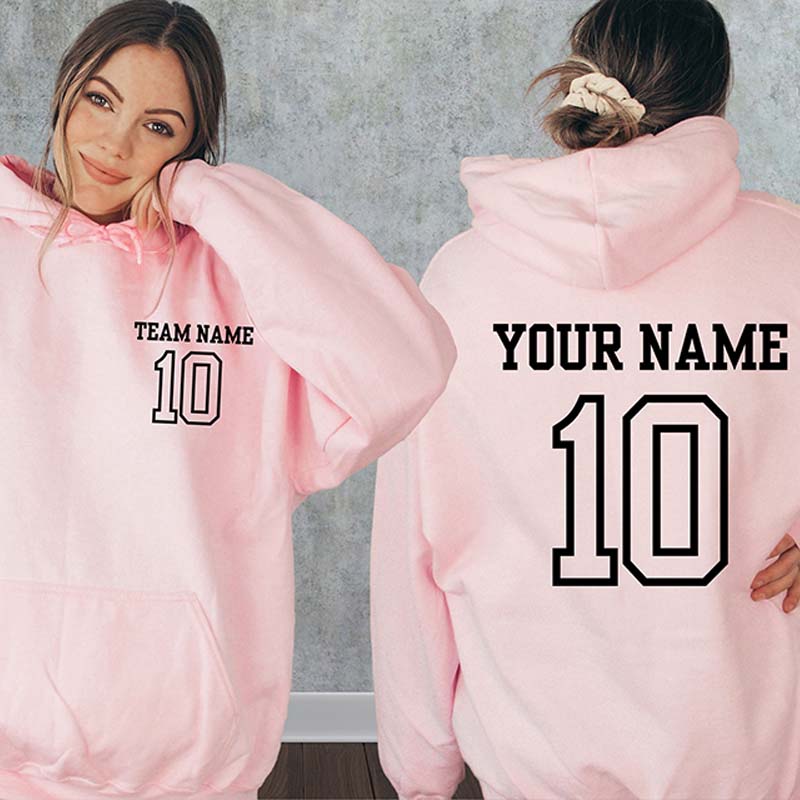 Custom Front And Back Football Hoodie