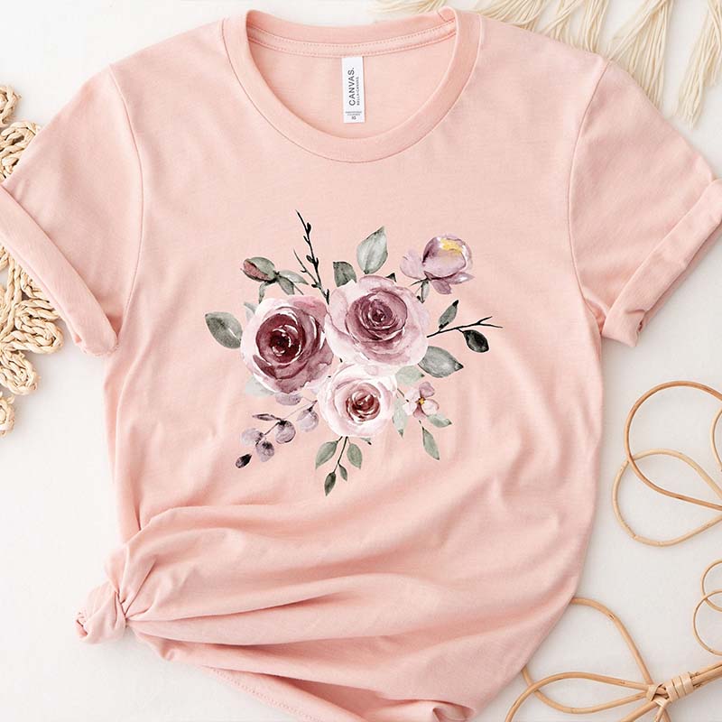 Trendy Nature Spring Rose T-Shirt