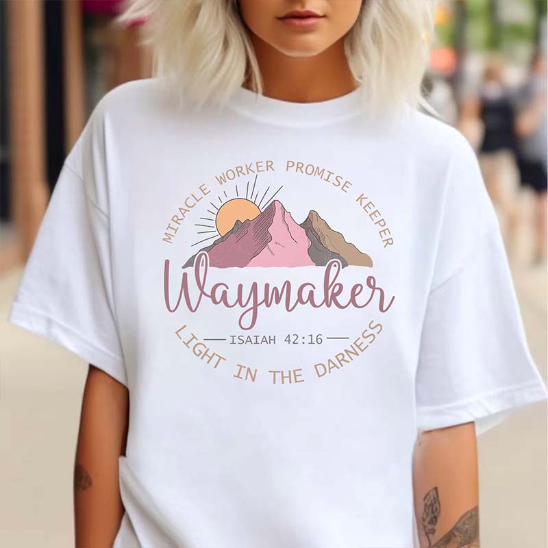 Waymaker Miracle Worker Christian Lovers T-Shirt