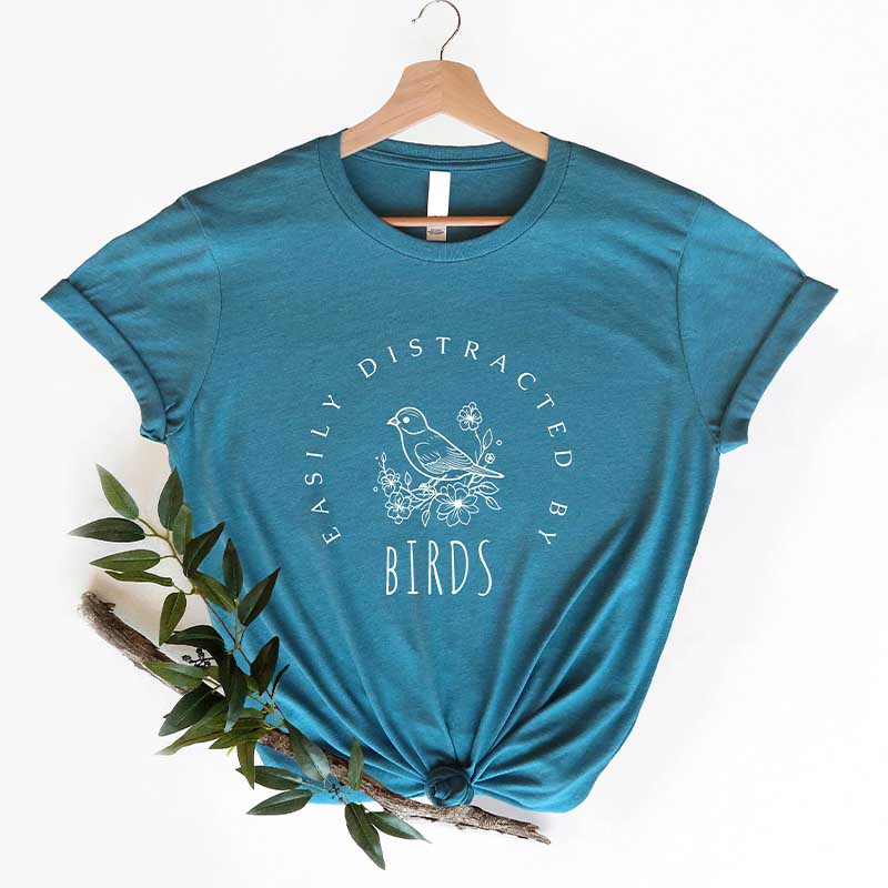 Easily Distracted by Birds Watching T-Shirt