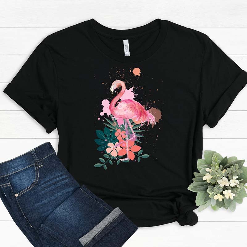 Watercolor Flamingo Gift T-Shirt