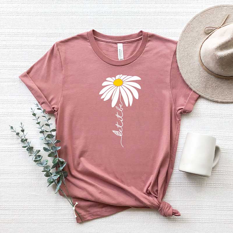 Let it Be Daisy Wildflower T-Shirt