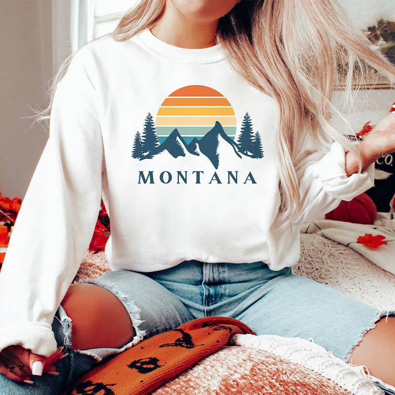 Montana Mountains Hiking Sweatshirt