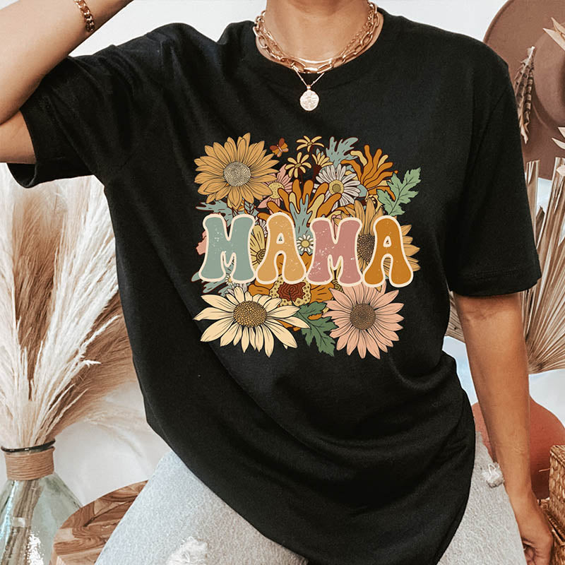 Retro Floral  Mother's Day T-Shirt