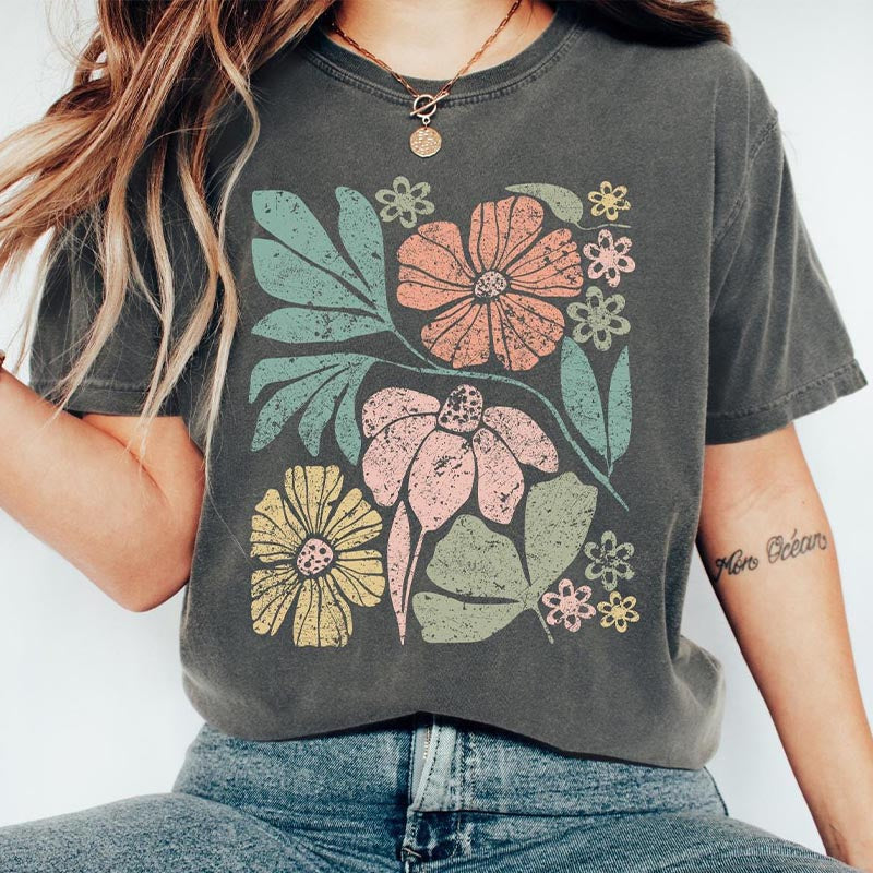 Comfort Colors Boho Wildflowers Botanical T-Shirt