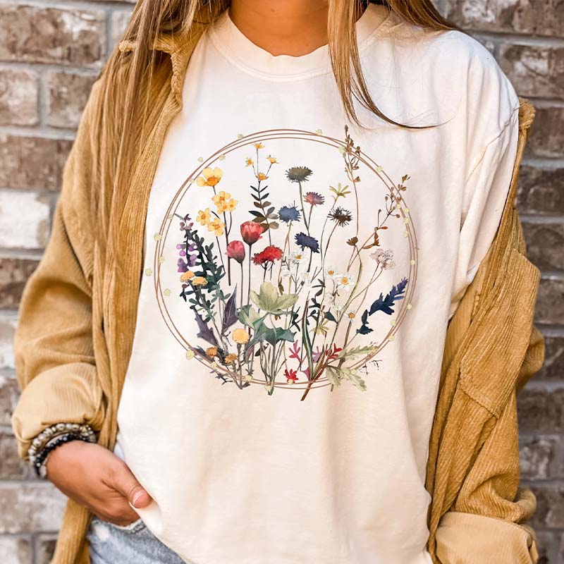 Floral Graphic Ring Wildflowers T-Shirt