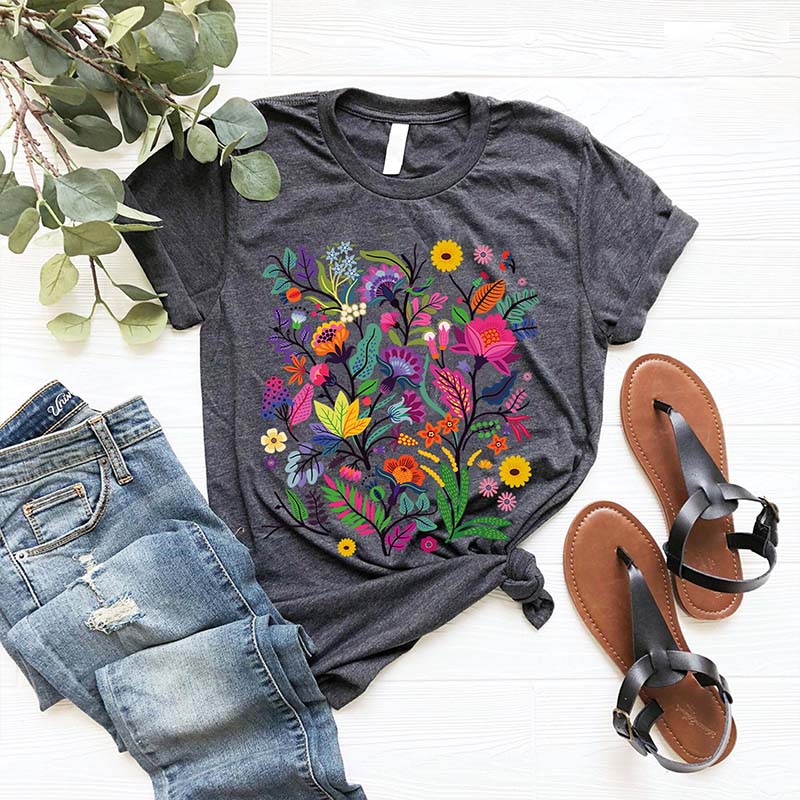 Best Friend Wild Flowers Ladies T-Shirt
