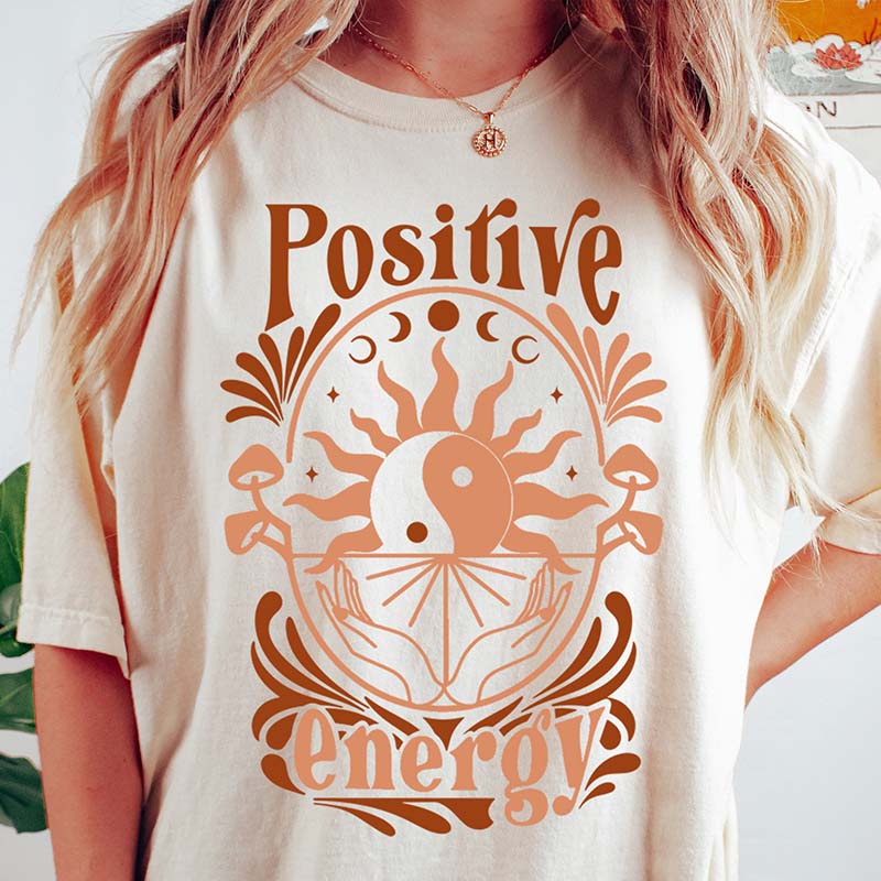Positive Energy Inspirational Wildflower T-Shirt
