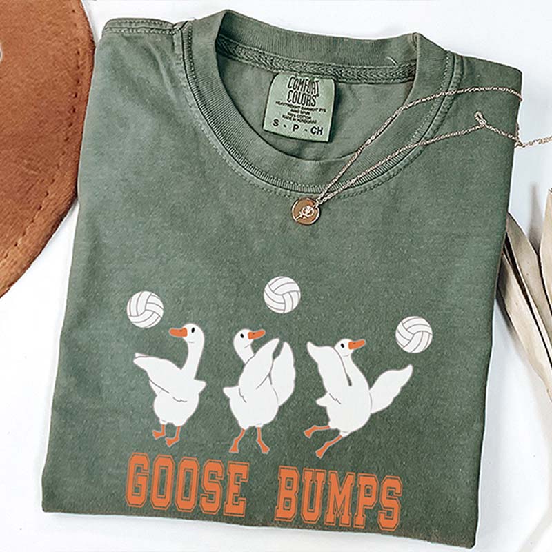 Funny Volleyball Team Goose Bump Set Spike T-Shirt