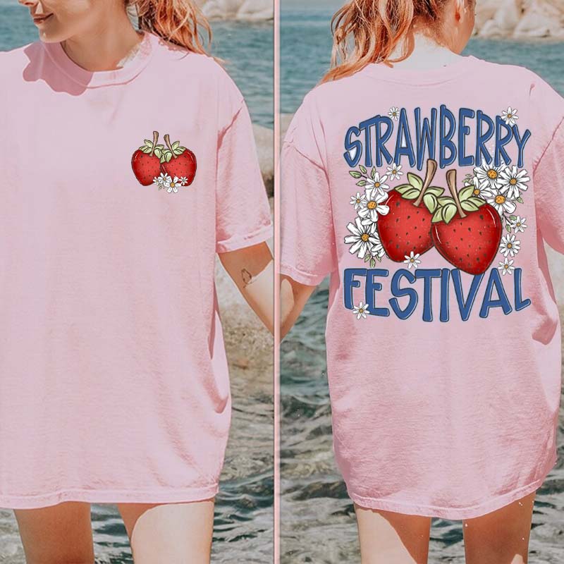 Strawberry Festival Summer Flowers T-Shirt
