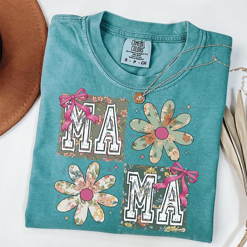 Comfort Colors Floral Mama Graphic T-Shirt