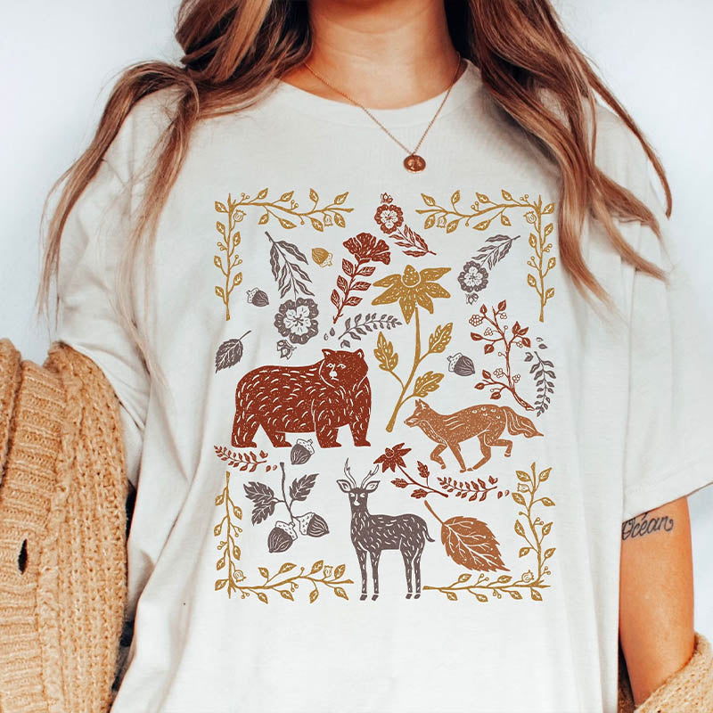 Wild Animal Botanical T-Shirt