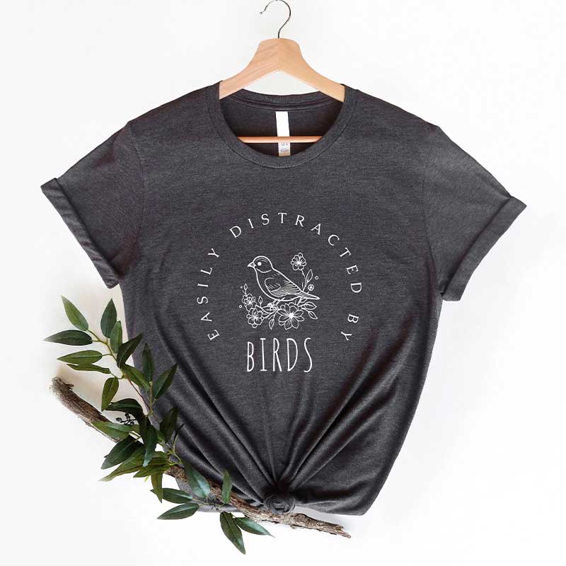 Easily Distracted by Birds Watching T-Shirt