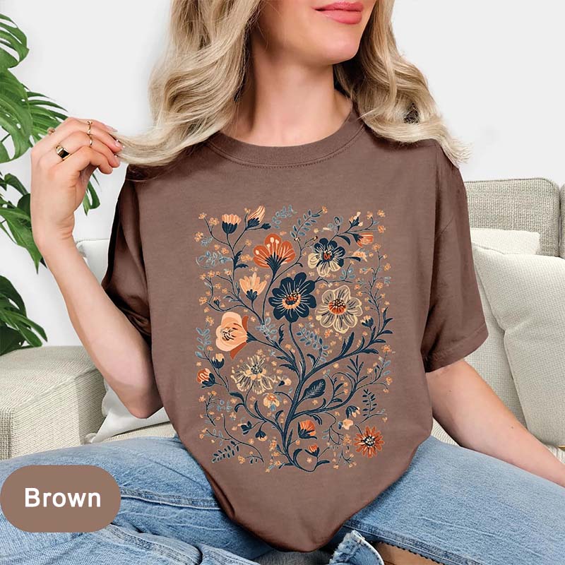 Wild Flower Aesthetic Floral Graphic T-Shirt