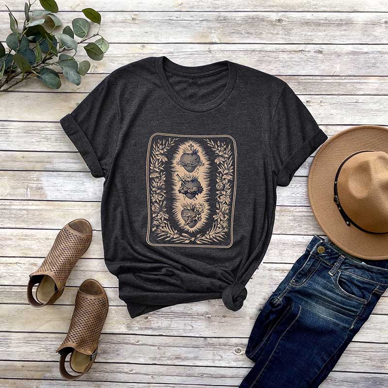 Bible Verse Three Hearts of the Holy Family T-Shirt