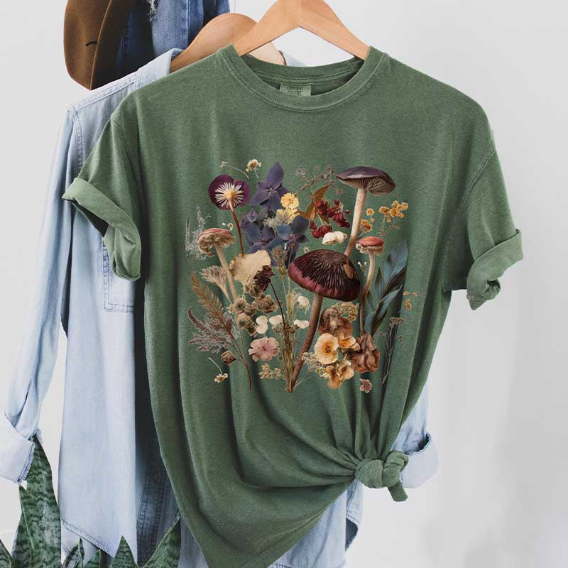Dried Mushrooms Flowers T-Shirt