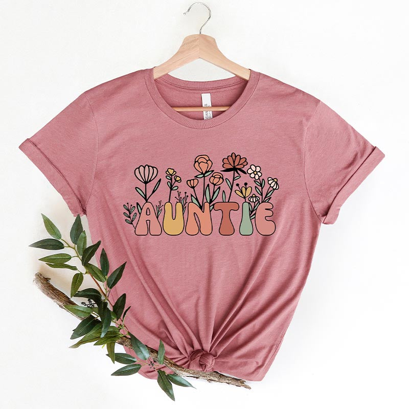 New Wildflowers Auntie T-Shirt