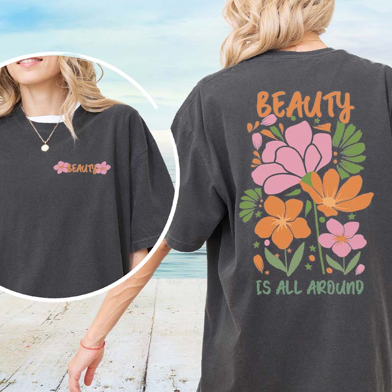 Beauty All Around Retro Floral T-Shirt
