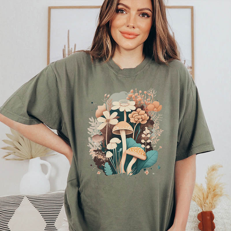 Mushroom Boho Botanical T-Shirt