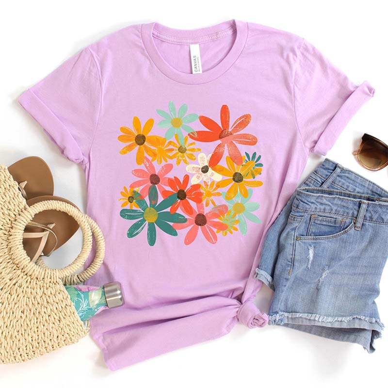 Retro Comfort Colors Floral T-Shirt