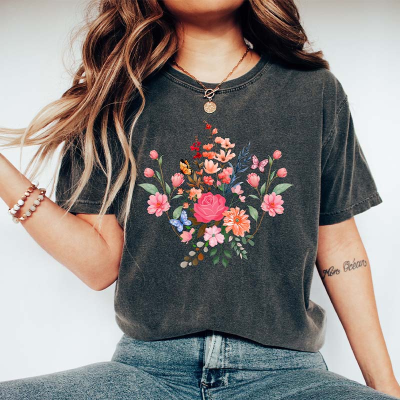 Mothers Day Gift Cute Flower T-Shirt
