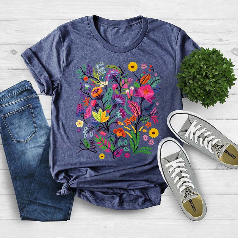 Best Friend Wild Flowers Ladies T-Shirt