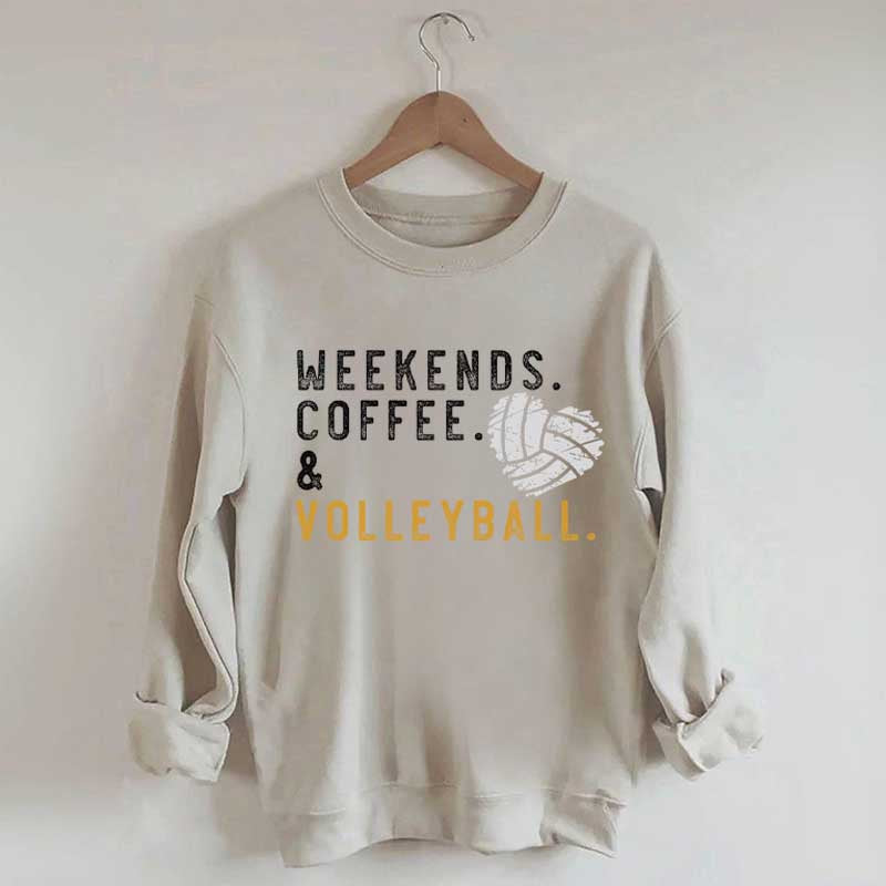 Weeked Coffee & Volleyball Mom Sweatshirt