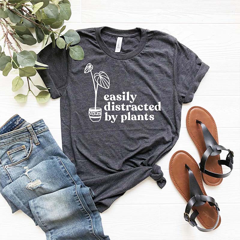 Easily Distracted By Plants Mom T-Shirt