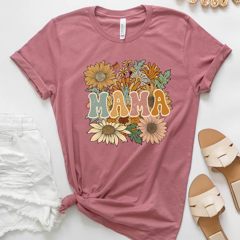 Retro Floral  Mother's Day T-Shirt